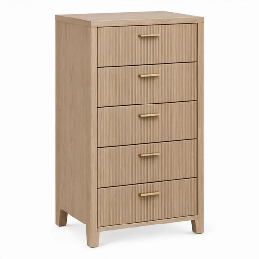 Ladekast met 5 laden, 60 x 40 x 120 cm, naturel eiken