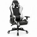 Gamingstoel met hoge rugleuning zwart/wit PU-kunstleer 68 x 68 x 123-133 cm
