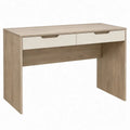 Bureau met 2 lades 100 x 50 x 75 cm Licht eiken/Wit spaanplaat